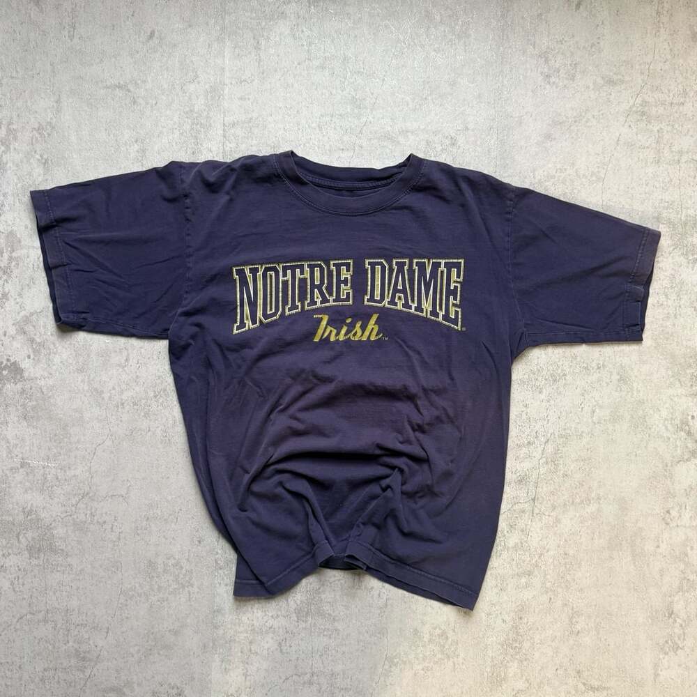 Vintage Notre Dame Irish T-Shirt Navy